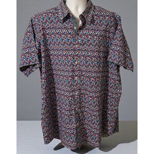 Size 3XT Mens Cremieux Premium Denim Button-Down Short Sleeve Shirt